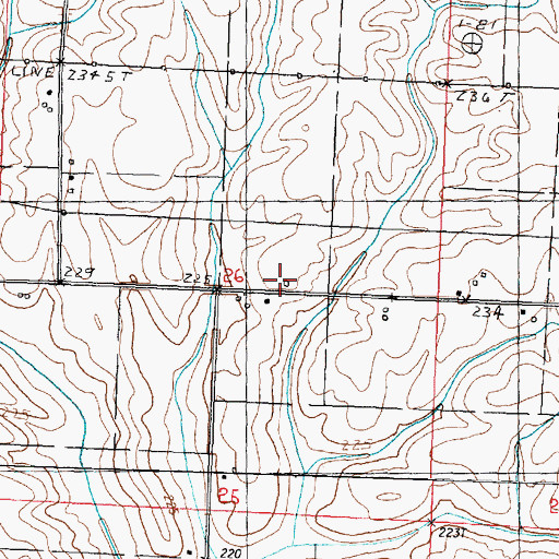 Topographic Map of Douglas School (historical), IL