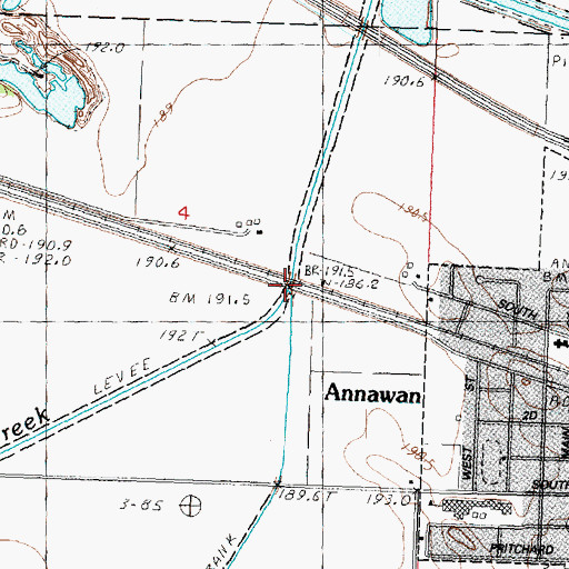 Topographic Map of Dow Lateral, IL