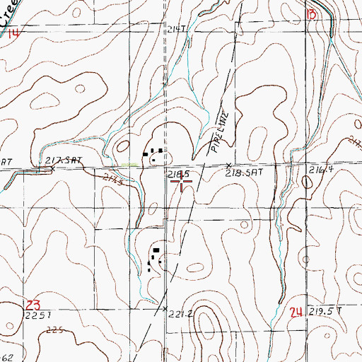 Topographic Map of Down School (historical), IL
