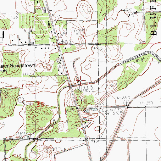 Topographic Map of Drainage Ditch, IL
