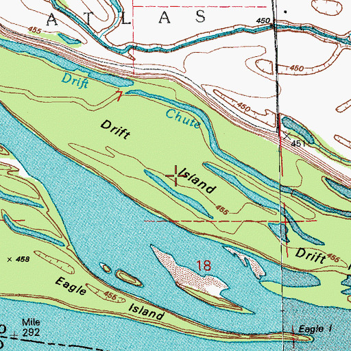 Topographic Map of Drift Island, IL