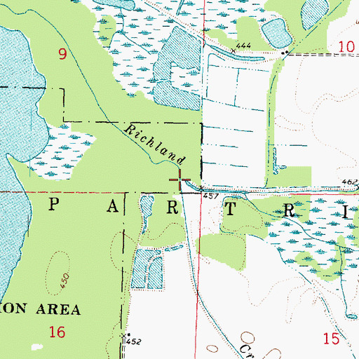 Topographic Map of Dry Creek, IL