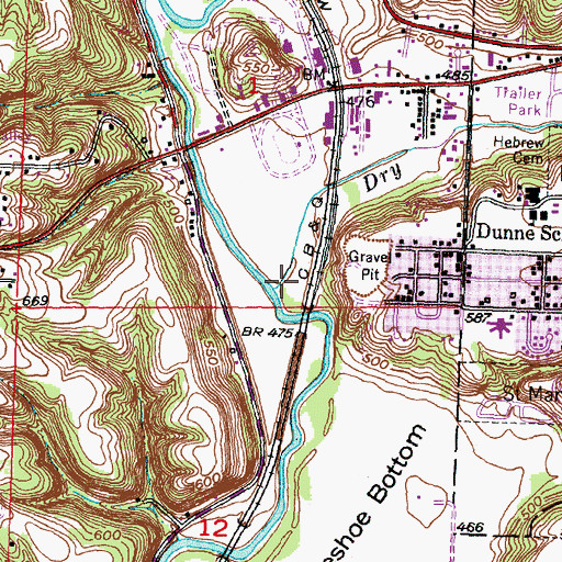 Topographic Map of Dry Run, IL