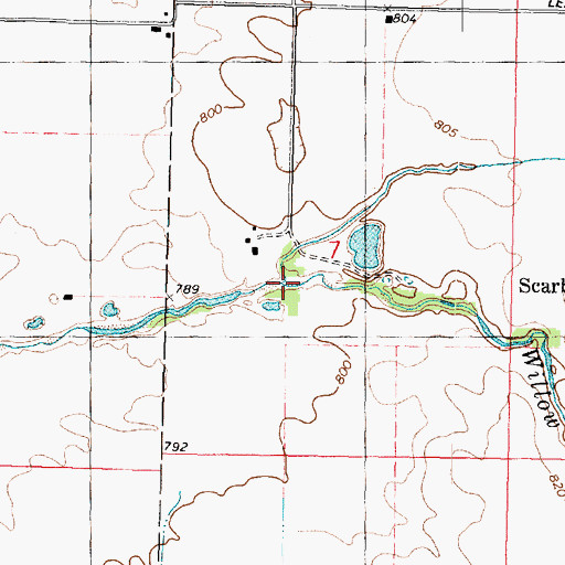 Topographic Map of Dry Run, IL