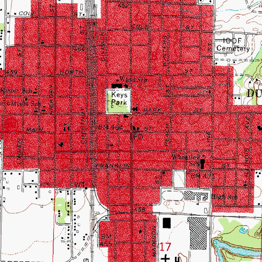 Topographic Map of Du Quoin, IL