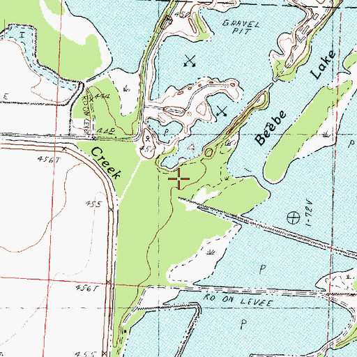 Topographic Map of Duck Creek, IL