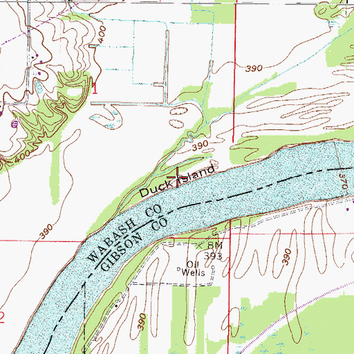 Topographic Map of Duck Island, IL