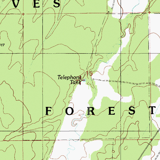 Topographic Map of Telephone Tank, AZ
