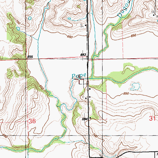 Topographic Map of Dugout Run, IL