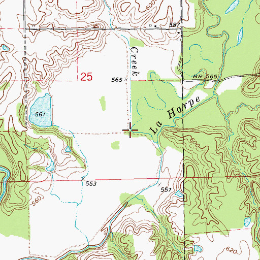 Topographic Map of Dunbar Creek, IL