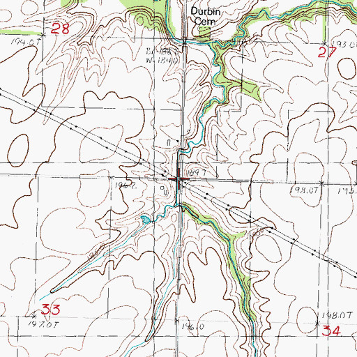 Topographic Map of Durbin College School (historical), IL