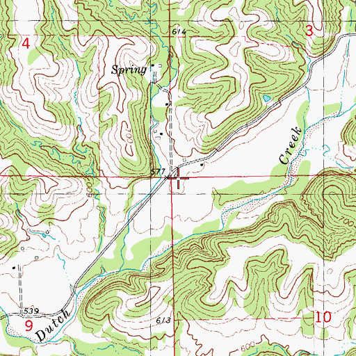 Topographic Map of Dutch Creek School (historical), IL