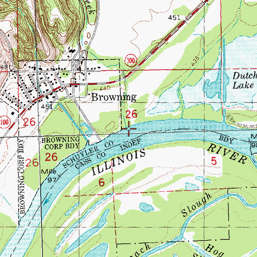 Topographic Map of Dutchmans Creek, IL