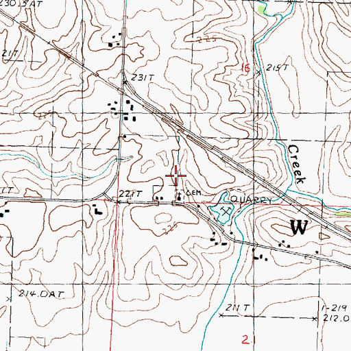 Topographic Map of Dutchtown Church, IL