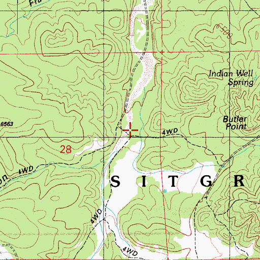 Topographic Map of Wood Canyon, AZ