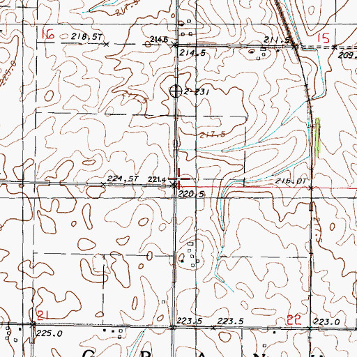 Topographic Map of Dysart School (historical), IL