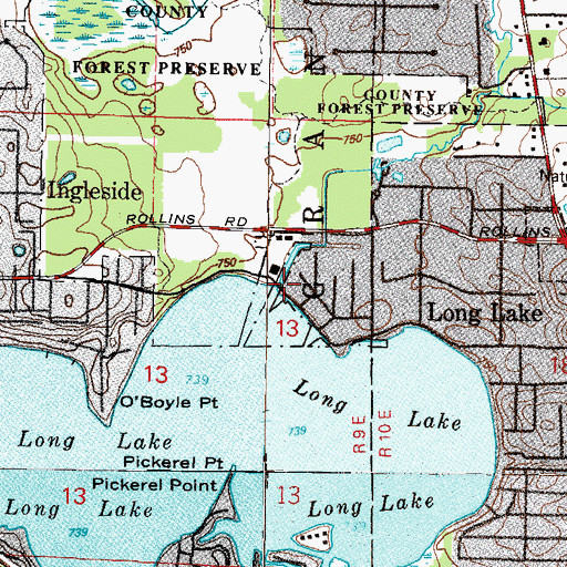 Topographic Map of Eagle Creek, IL