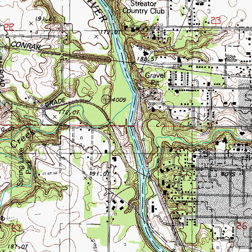 Topographic Map of Eagle Creek, IL