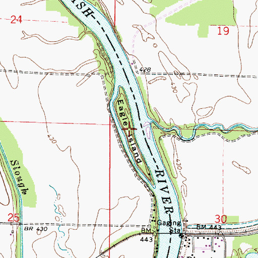 Topographic Map of Eagle Island, IL