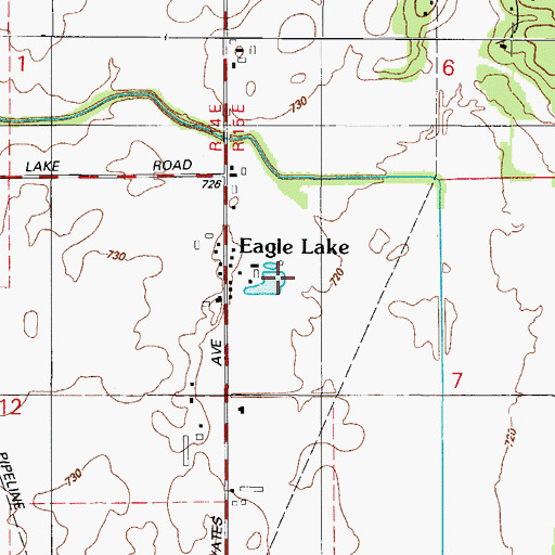 Topographic Map of Eagle Lake, IL