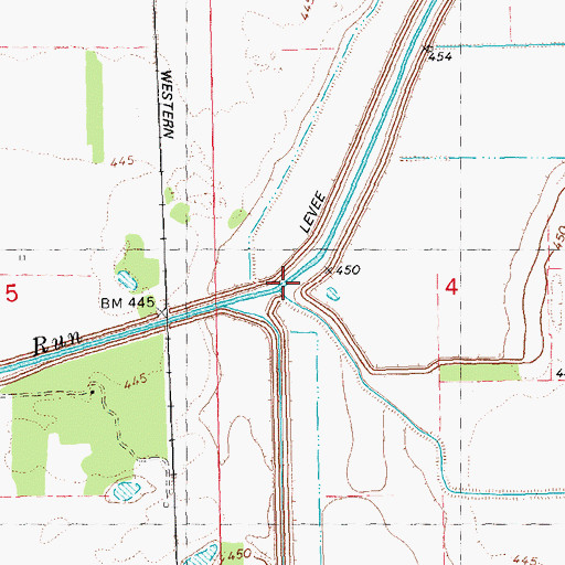 Topographic Map of Eagle Run, IL