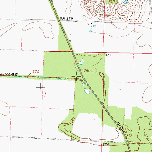 Topographic Map of Eagle Slough Drainage Ditch, IL