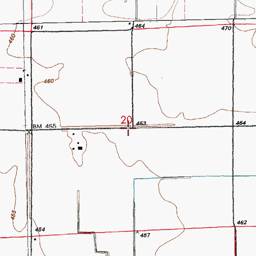 Topographic Map of Easley Ditch, IL
