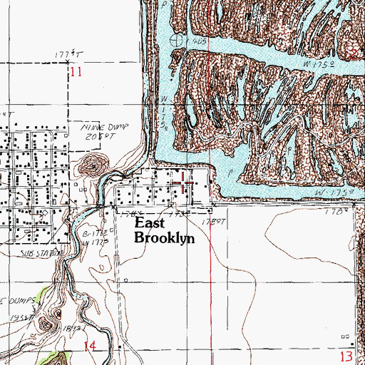 Topographic Map of East Brooklyn, IL