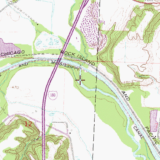 Topographic Map of East Bureau Creek, IL