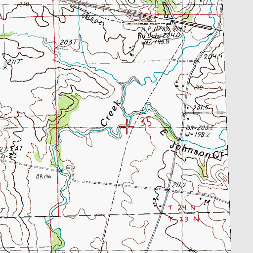 Topographic Map of East Johnson Creek, IL