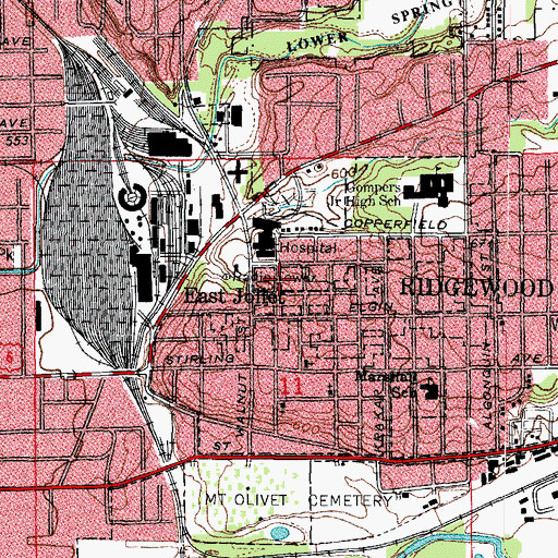 Topographic Map of East Joliet, IL