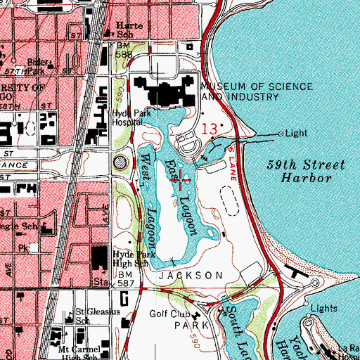 Topographic Map of East Lagoon, IL