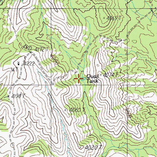 Topographic Map of Quail Tank, AZ