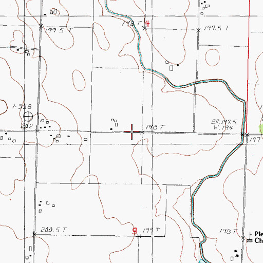 Topographic Map of East Prairie School (historical), IL