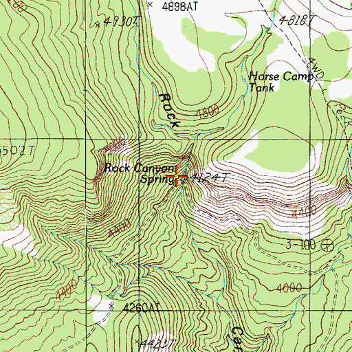 Topographic Map of Rock Canyon Spring, AZ