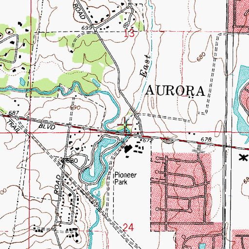 Topographic Map of East Run, IL