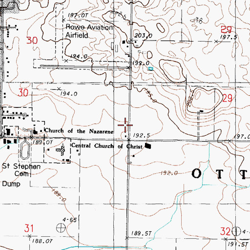 Topographic Map of East School (historical), IL