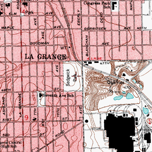 Topographic Map of East View Park, IL