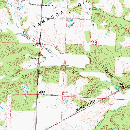Topographic Map of Eaton Creek, IL