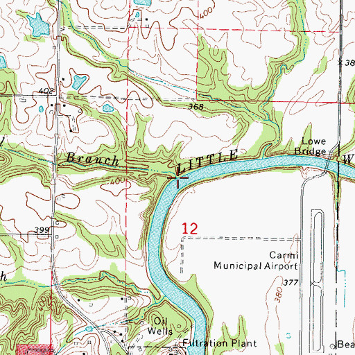 Topographic Map of Eaton Hill Branch, IL