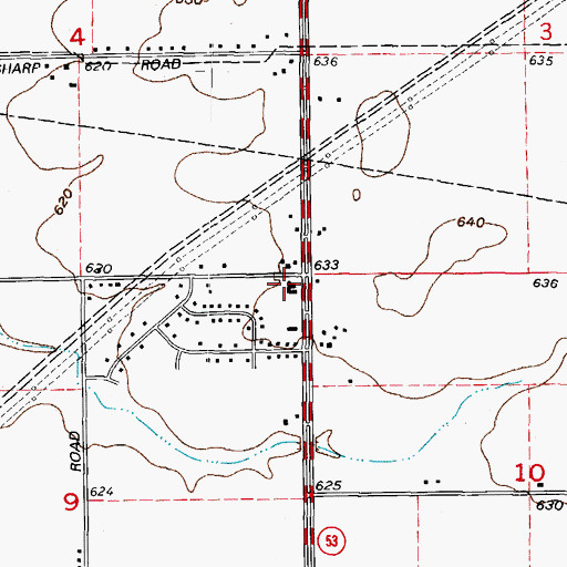 Topographic Map of Eaton School (historical), IL