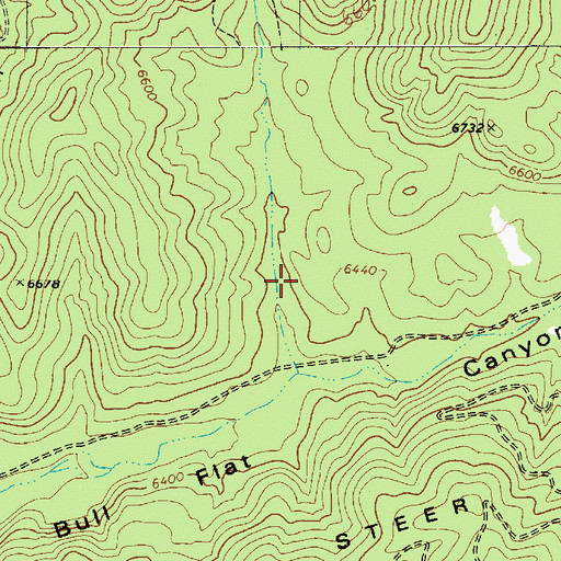 Topographic Map of West Fork Bull Flat Canyon, AZ