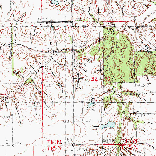 Topographic Map of Ebenezer School (historical), IL