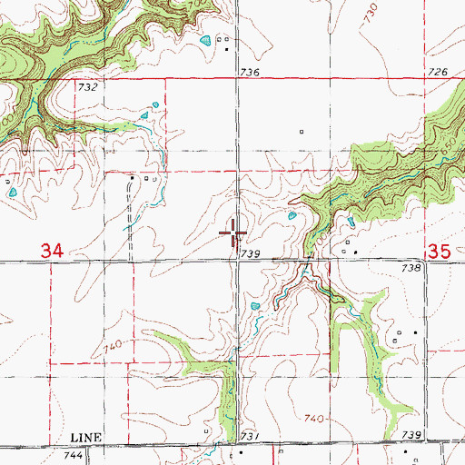 Topographic Map of Ebenezer School (historical), IL