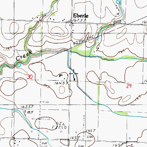 Topographic Map of Eberle School (historical), IL
