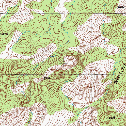 Topographic Map of Airmen Peak, AZ