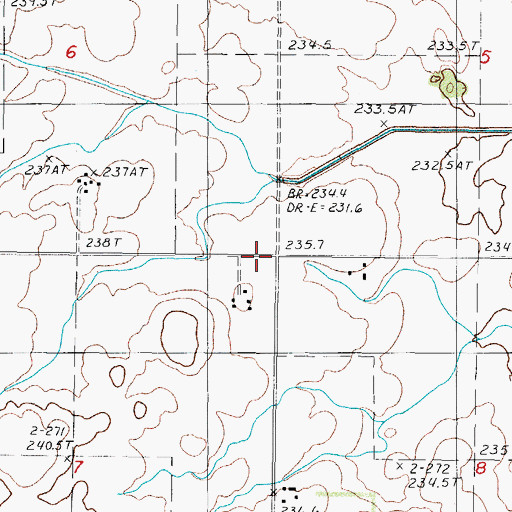 Topographic Map of Eden School (historical), IL