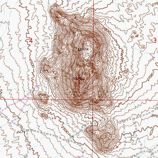 Topographic Map of Troon Mountain, AZ
