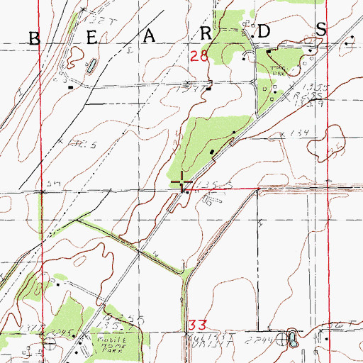 Topographic Map of Edgewood School (historical), IL