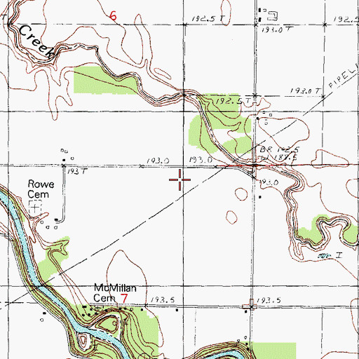 Topographic Map of Edgewood School (historical), IL